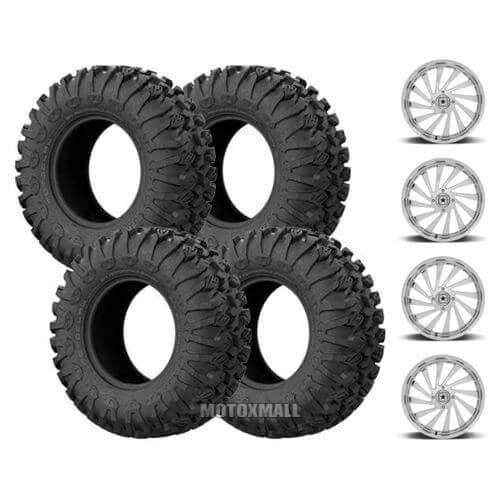 EFX MotoClaw 35x10-20 on 4/137 MSA M46 Blade Chrome +0mm