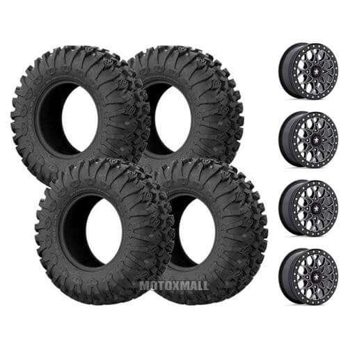 EFX MotoClaw 28x9-15 / 28x11-15 on 4/156 MSA M48 Portal Black +38mm