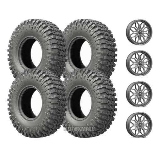 EFX MotoCrusher 40x10-18 on 4/156 MSA M47 Sniper Gunmetal +10mm