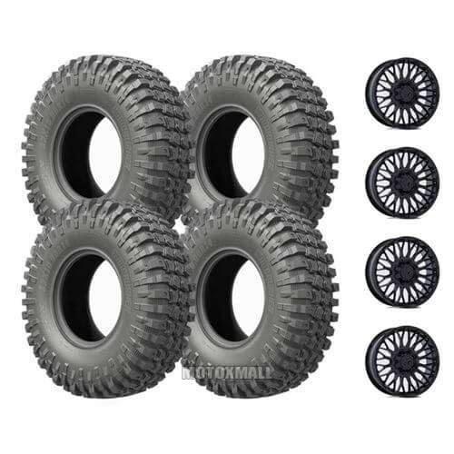EFX MotoCrusher 35x10-15 on 4/137-4/156 MSA M50 Clubber Black +10mm