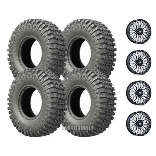 EFX MotoCrusher 35x10-15 on 4/137-4/156 MSA M50 Clubber Machined +10mm