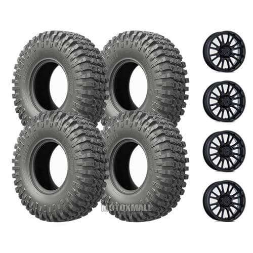 EFX MotoCrusher 32x10-14 on 4/137-4/156 MSA M51 Thunderlips Black +10mm