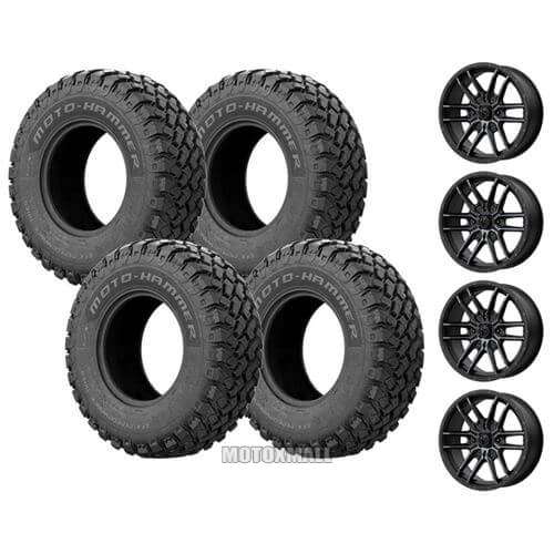 EFX MotoHammer 32x10-15 on 4/137 MSA M43 Fang Black Titanium +10mm
