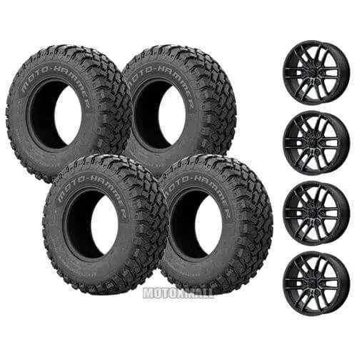 EFX MotoHammer 32x10-15 on 4/156 MSA M43 Fang Black Titanium +10mm