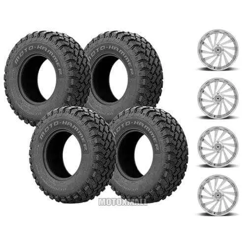 EFX MotoHammer 34x10-20 on 4/137 MSA M46 Blade Chrome +0mm