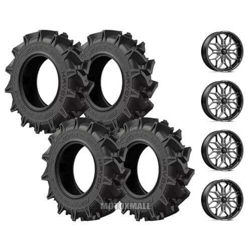 EFX MotoHavok 33x8.5-20 on 4/137 MSA M47 Sniper Black +10mm