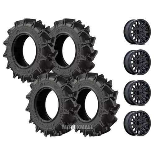 EFX MotoHavok 31x8.5-14 on 4/110 MSA M49 Creed Black -47mm