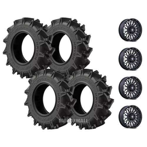 EFX MotoHavok 37x9.5-22 on 4/137-4/156 MSA M50 Clubber Matte Black +0mm