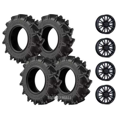 EFX MotoHavok 35x8.5-20 on 4/137-4/156 MSA M51 Thunderlips Black +0mm