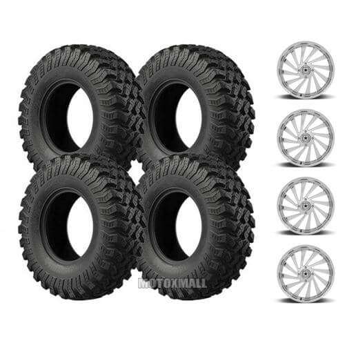 EFX MotoRally 35x10-22 on 4/156 MSA M46 Blade Chrome +0mm