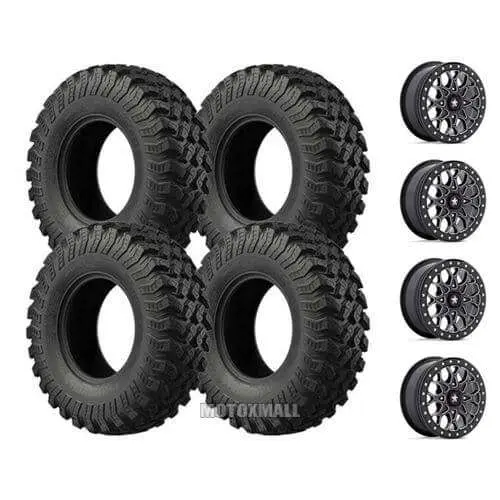 EFX MotoRally 28x10-15 on 4/156 MSA M48 Portal Black +38mm