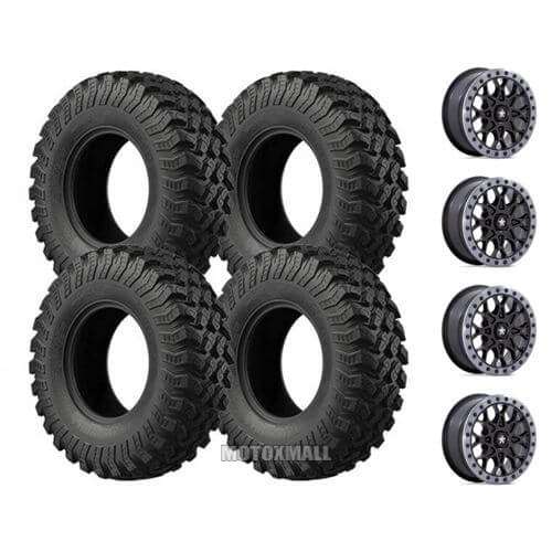 EFX MotoRally 35x10-15 on 4/137 MSA M48 Portal Satin Black +38mm