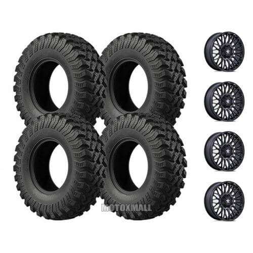 EFX MotoRally 35x10-22 on 4/137-4/156 MSA M50 Clubber Matte Black +0mm