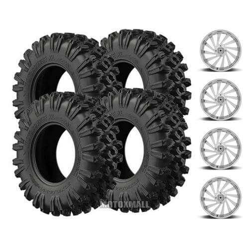 EFX MotoRavage 35x10-20 on 4/156 MSA M46 Blade Chrome +0mm