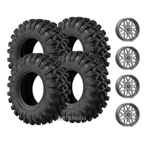 EFX MotoRavage XL 40x10-18 on 4/137 MSA M47 Sniper Gunmetal +10mm