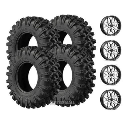 EFX MotoRavage XL 40x10-18 on 4/110 MSA M47 Sniper Machined +10mm