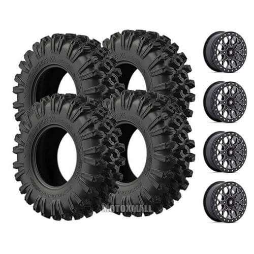 EFX MotoRavage 30x10-15 on 4/156 MSA M48 Portal Black +38mm