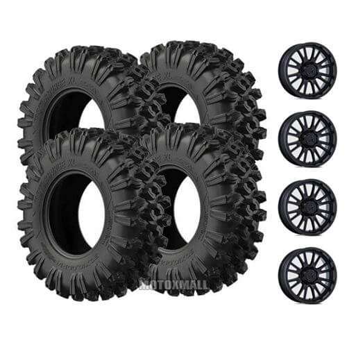 EFX MotoRavage XL 28x10-14 on 4/137-4/156 MSA M51 Thunderlips Black +10mm