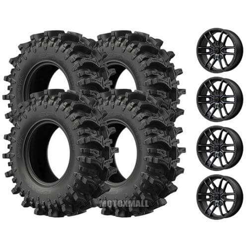EFX MotoSlayer 28x9.5-14 on 4/156 MSA M43 Fang Black Titanium +10mm