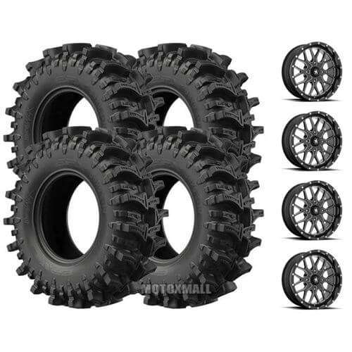 EFX MotoSlayer 32x9.5-18 on 4/156 MSA M45 Portal Black +0mm