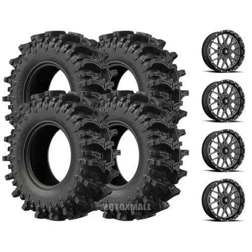 EFX MotoSlayer 33x9.5-22 on 4/156 MSA M45 Portal Black +0mm