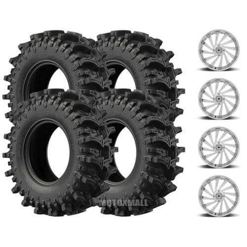 EFX MotoSlayer 33x9.5-20 on 4/137 MSA M46 Blade Chrome +0mm