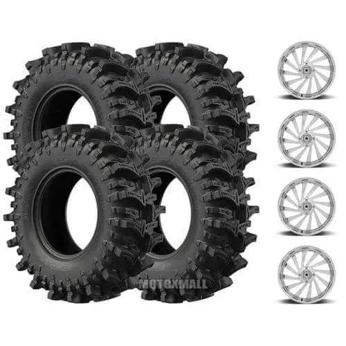 EFX MotoSlayer 33x9.5-22 on 4/156 MSA M46 Blade Chrome +0mm