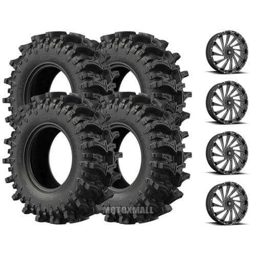 EFX MotoSlayer 33x9.5-20 on 4/137 MSA M46 Blade Black +0mm