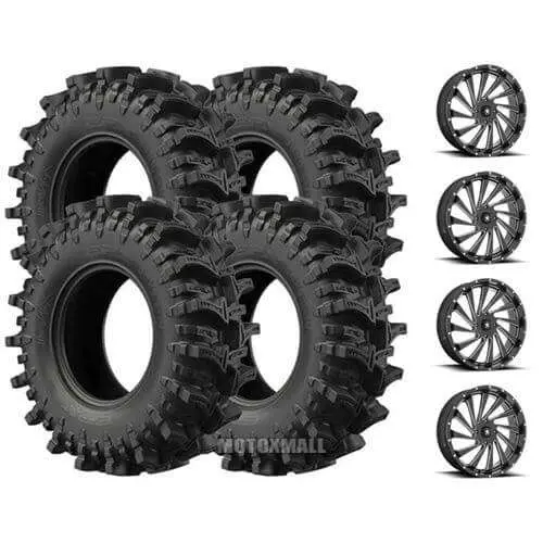 EFX MotoSlayer 33x9.5-22 on 4/156 MSA M46 Blade Black +0mm