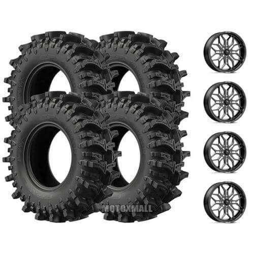 EFX MotoSlayer 33x9.5-20 on 4/137 MSA M47 Sniper Black +10mm