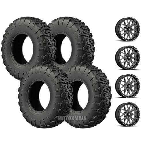 EFX MotoVator 34x9.5-18 on 4/110 MSA M45 Portal Black +0mm