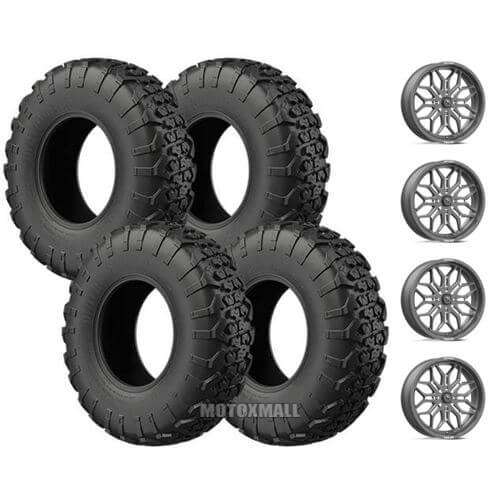 EFX MotoVator 34x9.5-18 on 4/156 MSA M47 Sniper Gunmetal +10mm