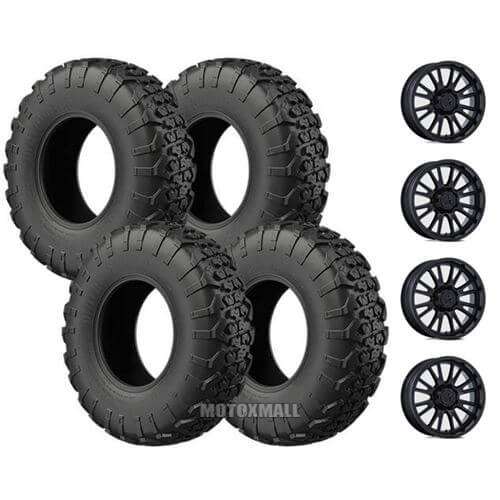EFX MotoVator 27x9.5-14 on 4/137-4/156 MSA M51 Thunderlips Black +10mm