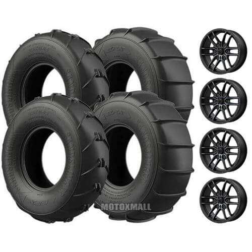EFX Sand Slinger 31x11-15 / 31x14-15 on 4/156 MSA M43 Fang Black Titanium +10mm