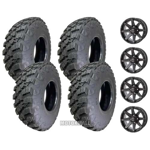 Federal Xplora 27x10-14 on 4/156 Frontline 308 Matte Black 4+3