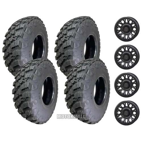 Federal Xplora 30x10-15 on 5x4.5 Frontline 454 Matte Black 4+3