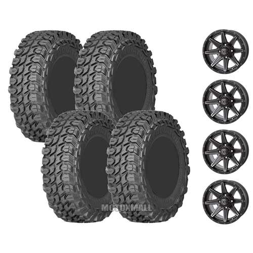 Gladiator XComp ATR 32x10-14 on 4/156 Frontline 308 Matte Black 4+3