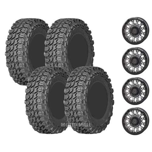 Gladiator XComp ATR 32-10-15 on 5x4.5 Frontline 454 Brushed Grey 4+3