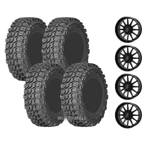 Gladiator XComp ATR 32x10-14 on 4/110 Frontline 762 Gloss Black 5+2