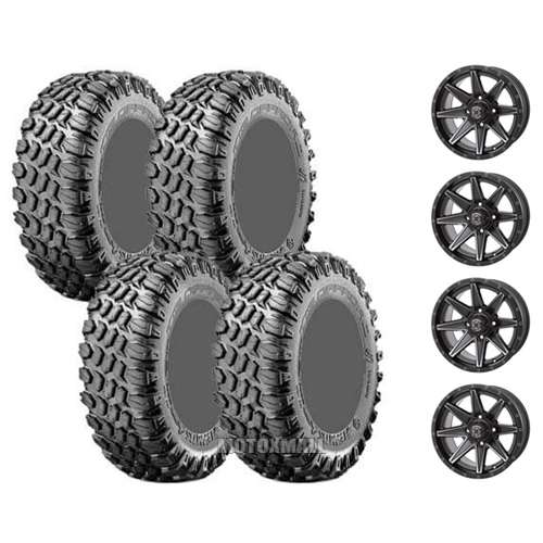 Hercules TIS UT1 28x10-14 on 4/110 Frontline 308 Matte Black 5+2