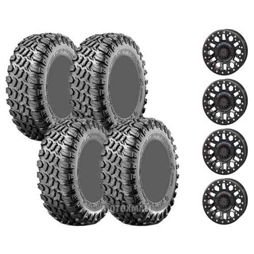 Hercules TIS UT1 33-10-15 on 5x4.5 Frontline 454 Gloss Black 4+3