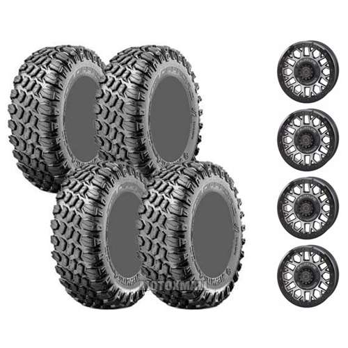 Hercules TIS UT1 33-10-15 on 5x4.5 Frontline 454 Brushed Grey 4+3
