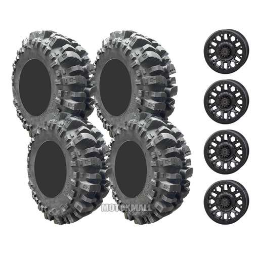 Interco Bogger 30x10-15 on 4/137 - 4/156 Frontline 454 Matte Black 4+3