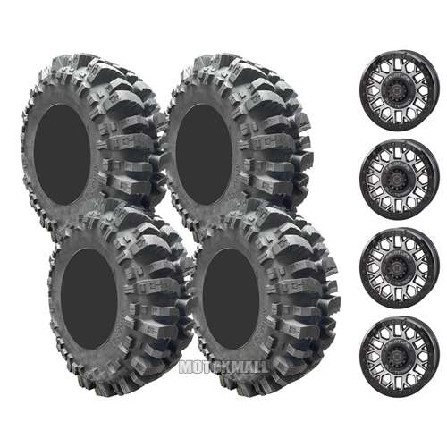 Interco Bogger 31x9.5-15 on 4/137 - 4/156 Frontline 454 Brushed Grey 4+3