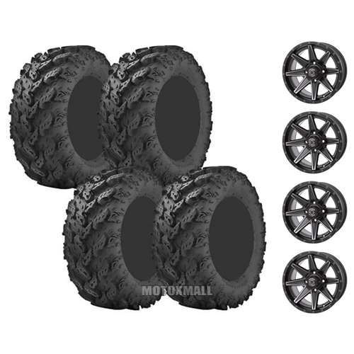 Interco Reptile 27x9-14 / 27x11-14 on 4/110 Frontline 308 Matte Black 5+2