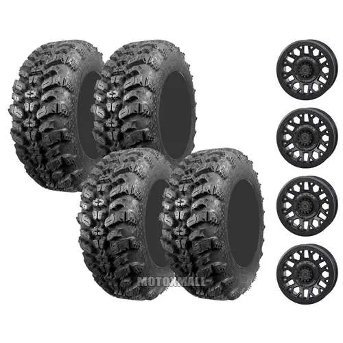 Interco Sniper 920 32x10-15 on 5x4.5 Frontline 454 Matte Black 4+3