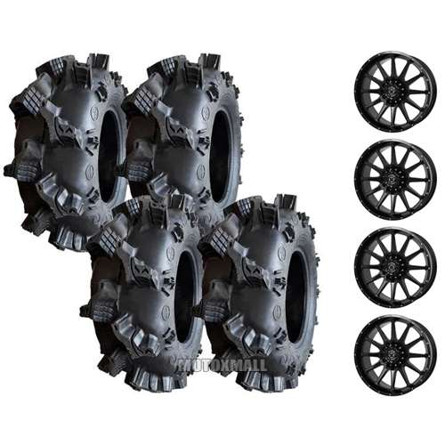 Interco Sniper 27x9-14 / 27x11-14 on 4/110 Frontline 762 Gloss Black 5+2