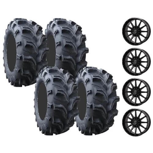 Interco Vampire II 28x9-14 / 28x11-14 on 4/110 Frontline 762 Gloss Black 5+2