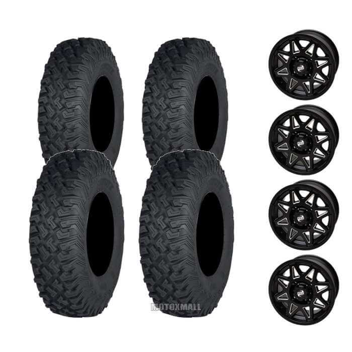 ITP Coyote 30x10-14 on 4/110 Tusk Tintic Milled/Black 5+2
