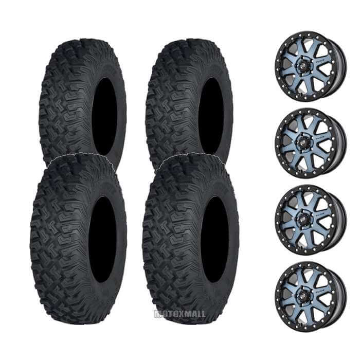 ITP Coyote 30x10-14 on 4/110 Tusk Uinta Beadlock Gunmetal/Black 5+2